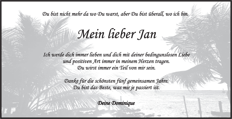  Traueranzeige für Jan Gornecki vom 15.11.2018 aus Rundschau Gaildorf