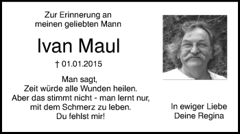 Traueranzeige von Ivan Maul von Ehinger Tagblatt