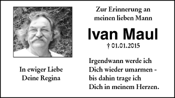 Traueranzeige von Ivan Maul von Ehinger Tagblatt