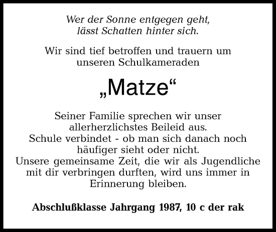 Traueranzeige von Matthias Scheurer von Hohenloher Tagblatt
