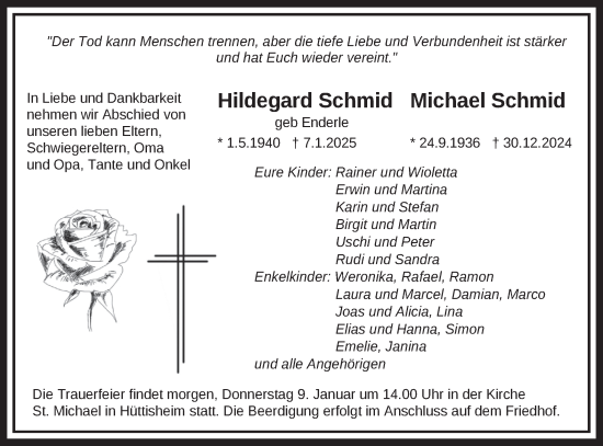 Traueranzeige von Michael Schmid von SÜDWEST PRESSE Ausgabe Ulm/Neu-Ulm
