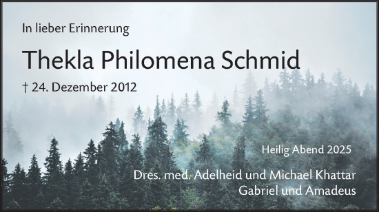 Traueranzeige von Thekla Philomena Schmid von SÜDWEST PRESSE Ausgabe Ulm/Neu-Ulm