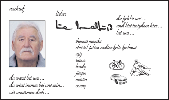 Traueranzeige von Nachruf  von SÜDWEST PRESSE Ausgabe Ulm/Neu-Ulm